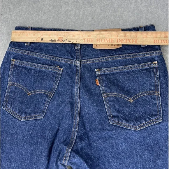 Vintage 94 Levis 517 Bootcut Dark Wash Orange Tab Jeans Men W36 L31 NWOT Look Nw